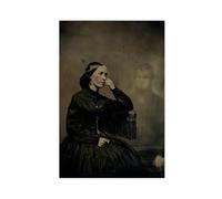 Retro Dark Academy Ghost Art Canvas Poster Bedroom Decor Landscape Office Room Decor Gift 24x36inch(60x90cm)