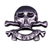 Retro Death And Glory Enamel Lapel Pin Metal Human Skeleton Badge Brooch, Stainless Steel, no gemstone