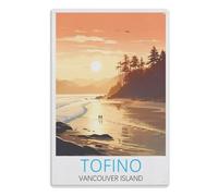 Retro Decor Metal Tin Poster Art Wall Sign Retro Vintage Style Metal Tin Sign，Tofino Vancouver Island15x30cm（6x12 inch）AA-144