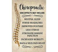 Retro Decor Tin Signs Chiropractic Side Effects May Include Chiropractor Poster Retro Wall Art Decor Iron Painting For Home Kitchen Cafe Pub Sign Plaque 20x30cm
