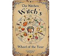 Retro Decor Tin Signs The Kitchen Witch'S Wheel Year Retro Wall Art Decor Iron Painting For Home Kitchen Cafe Pub Sign Plaque 20x30cm
