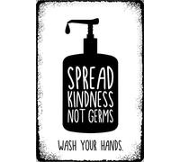 Retro Decor Tin Signs Wash Your Hands Retro Wall Art Decor Iron Painting For Home Kitchen Cafe Pub Sign Plaque 14x20cm