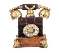 Retro Decorative Phone Model, Vintage Telephone Decor, Resin Handcrafted Classical Design with Nostalgic Ambient, Unique Table Decoration for Home Bar Cafe Filming