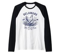 Retro Delaware State Shirt Est 1787 First Colony East Coast Raglan Baseball Tee
