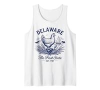 Retro Delaware State Shirt Est 1787 First Colony East Coast Tank Top