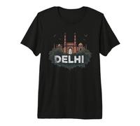Retro Delhi Landscape Vintage Souvenir Premium T-Shirt