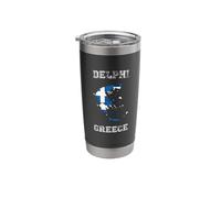 Retro Delphi Greece Distressed Greece Flag Stainless Steel Insulated Tumbler
