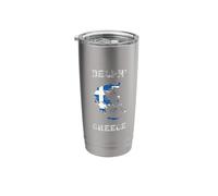 Retro Delphi Greece Distressed Greece Flag Stainless Steel Insulated Tumbler
