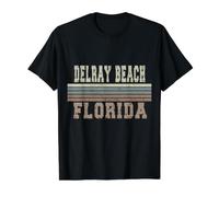 Retro Delray Beach Florida Value Graphic T-Shirt, Men, Black, S
