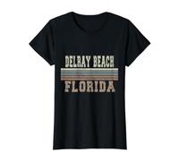 Retro Delray Beach Florida Value Graphic T-Shirt, Women, Black, L