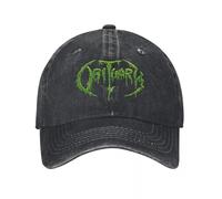 Retro Denim Baseball Cap Retro Obituary Baseball Caps Unisex Style Distressed Denim Sun Cap Metal Band Heavy Metal Outdoor Golf Adjustable Caps Hat