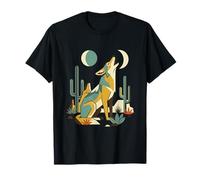 Retro Desert Coyote Howl T-Shirt