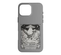 Retro Desert Encounters Arizona UFO Cowboy Roadrunner Case for iPhone 16 Pro Max