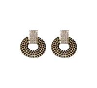 Retro design sense geometric round earrings, small group creative, temperament light luxury advanced sense