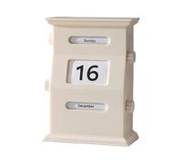 Retro Desk Block Calendar - Desktop Date Display, Wooden Day Month Blocks, Tabletop Decor with Reusable Design, Office Desk Decoration Accessory, Creative Date Blocks Gift for Home