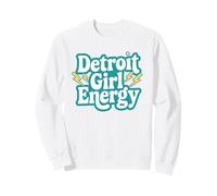 Retro Detroit Girl Energy Throwback DET Girls Sweatshirt