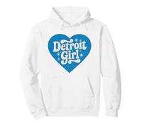 Retro Detroit Girls Heart Cute Detroit Girl Pullover Hoodie