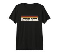 Retro Deutschland Flag Germany German Black Premium T-Shirt