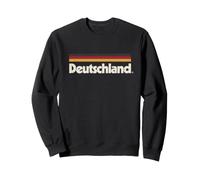 Retro Deutschland Flag Germany German Black Sweatshirt
