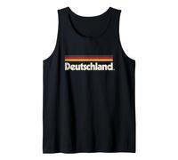 Retro Deutschland Flag Germany German Black Tank Top