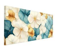 Retro Diamond Art Kits Adults, 5D Diamond Painting Flower 2025 Design New, Square Full Drill Crystal Art Kit, DIY Cross Stitch Crafts Embroidery Pictures for Home Living Wall Room Decor 110x50cm A-54