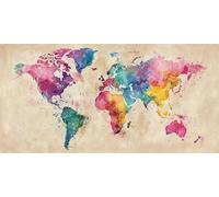 Retro Diamond Art Kits Adults, DIY 5D Large Diamond Painting Map Full Round Drill Crystal Art Kits 19.7 x 47.2 Inch, Embroidery Cross Stitch Canvas Painting by Numbers for Home Wall Decor Gifts (RD4)
