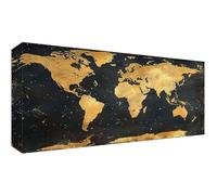 Retro Diamond Art Painting, World Map Large Diamond Painting Kits for Adults, 5D DIY Full Drill Cross Stitch Arts Crafts Pictures Embroidery Kit, Gifts for Girls Home Wall Decor 24x12inch t-5302