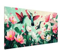 Retro Diamond Painting Kits for Adults, Large Diamond Art for Adults Flowers Pattern with Round Full Drill, Crystal Art Paintings Embroidery Kits for Home Room Decor, Gifts for Women, 55x24 inch E-91