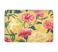 Retro Dianthus Flowers Gold Extra Large Resuable Bed Underpads Water Resistant Flat Crib Pads Leakproof Quick Drying Travel Mattress for Baby Boys Girls 52" L x 34" W