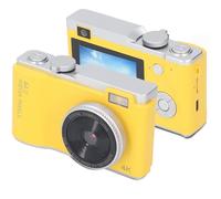 Retro Digital Camera 1080P, 48MP Digital Point and Shoot Camera Vintage, FHD Vlogging Camera Selfie Camera - 2.4in HD Screen, 16X Digital Zoom, Front & Rear Dual Lens (Yellow)