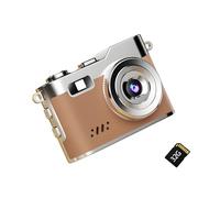 Retro Digital Camera 1080P Resolution Portable Necklace Styles Device With Expandable Memory For Daily Shoots Brown Retro Camera For Beginner