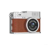 Retro Digital Camera,Portable Thumb-Sized Cam For Students,1080P HD Video Recorder Necklace Design,180MAh (Light Brown)