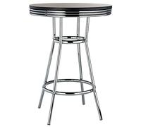 Retro Diner Bar Table - Vintage Style Furniture for Kitchen and Dining Room - Classic American Design for Dining and Entertaining