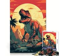 Retro Dino Hard Jigsaw Puzzle for Adults 1000 Pieces Reason Skill Toy Family Time Tight Cut Art Collectible (50x75cm)