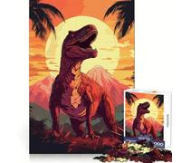 Retro Dino Teenagers 1000 Piece Jigsaw Puzzle Logic Boost Toy Indoor Fun Premium Edge Memorable Gift (38x52cm)