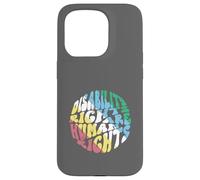 Retro Disability Rights Are Human Rights Disabled Pride Flag Case for iPhone 15 Pro