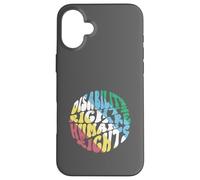 Retro Disability Rights Are Human Rights Disabled Pride Flag Case for iPhone 16 Plus