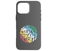 Retro Disability Rights Are Human Rights Disabled Pride Flag Case for iPhone 16 Pro Max