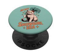 Retro Disco Glam Fashion Cat Vedette Design PopSockets Adhesive PopGrip