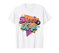 Retro Disco King Colorful Matching 60's 70's Party Costume T-Shirt