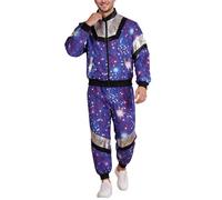 Retro Disco Party Performance Stage Show Costume Outfit With Cosmic Starry Design For Men