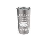 Retro Distressed Art Virtual Reality Graphic for a VR Gamer Stainless Steel Insulated Tumbler