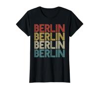 Retro Distressed Germany Berlin Deutschland Value Graphic T-Shirt, Women, Black, M