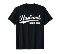 Retro Distressed Husband Since 1982 44th Wedding Anniversary T-Shirt