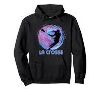 Retro Distressed La Crosse Womens Girls Lacrosse Player Love Pullover Hoodie