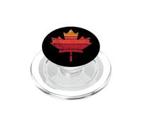 Retro Distressed Maple Leaf Canada Pride Design PopSockets PopGrip for MagSafe