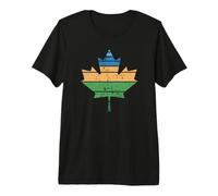 Retro Distressed Maple Leaf Canada Pride Design Premium T-Shirt
