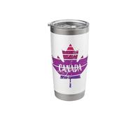 Retro Distressed Maple Leaf Canada Pride Design Stainless Steel Insulated Tumbler