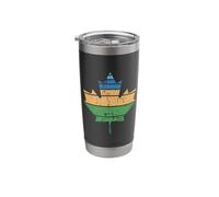 Retro Distressed Maple Leaf Canada Pride Design Stainless Steel Insulated Tumbler