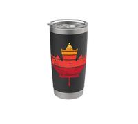 Retro Distressed Maple Leaf Canada Pride Design Stainless Steel Insulated Tumbler